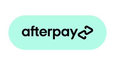 Afterpay logo on a light green background