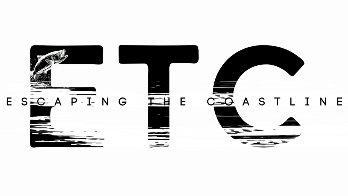 Black and white logo with 'ETC' and 'Escaping the Coastline' text on a white background